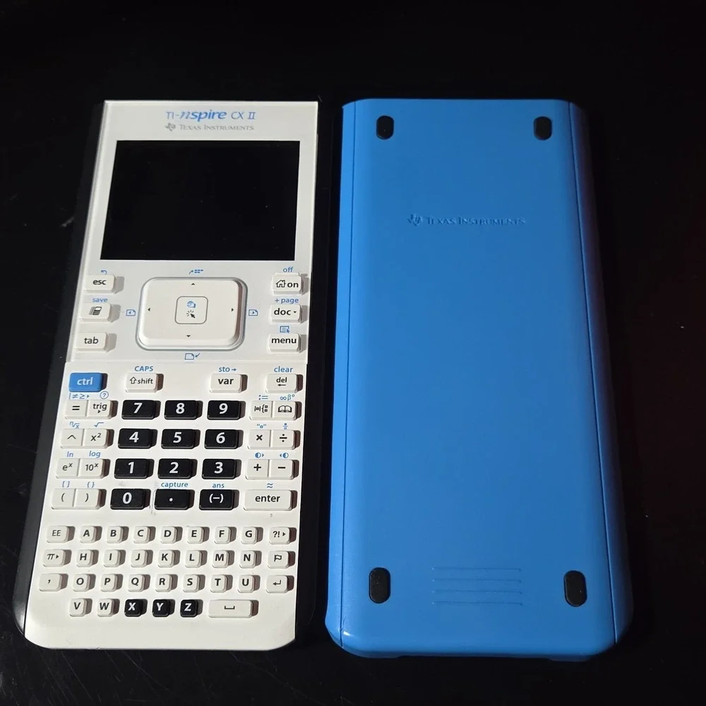 Texas Instruments TI-Nspire CX II Graphing Calculator White/Blue Free Shipping!